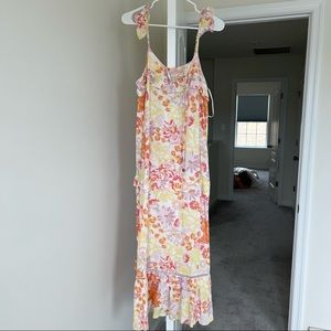 Petal & Pup Floral Maxi Dress - Pink and Yellow